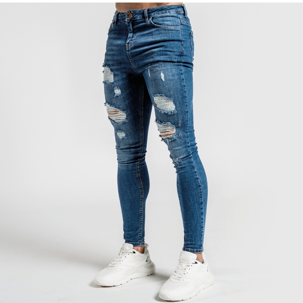 Bee Inspired spray on skinny jeans 28/32